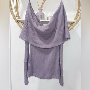 We The Free Purple Off the Shoulder Long Sleeve